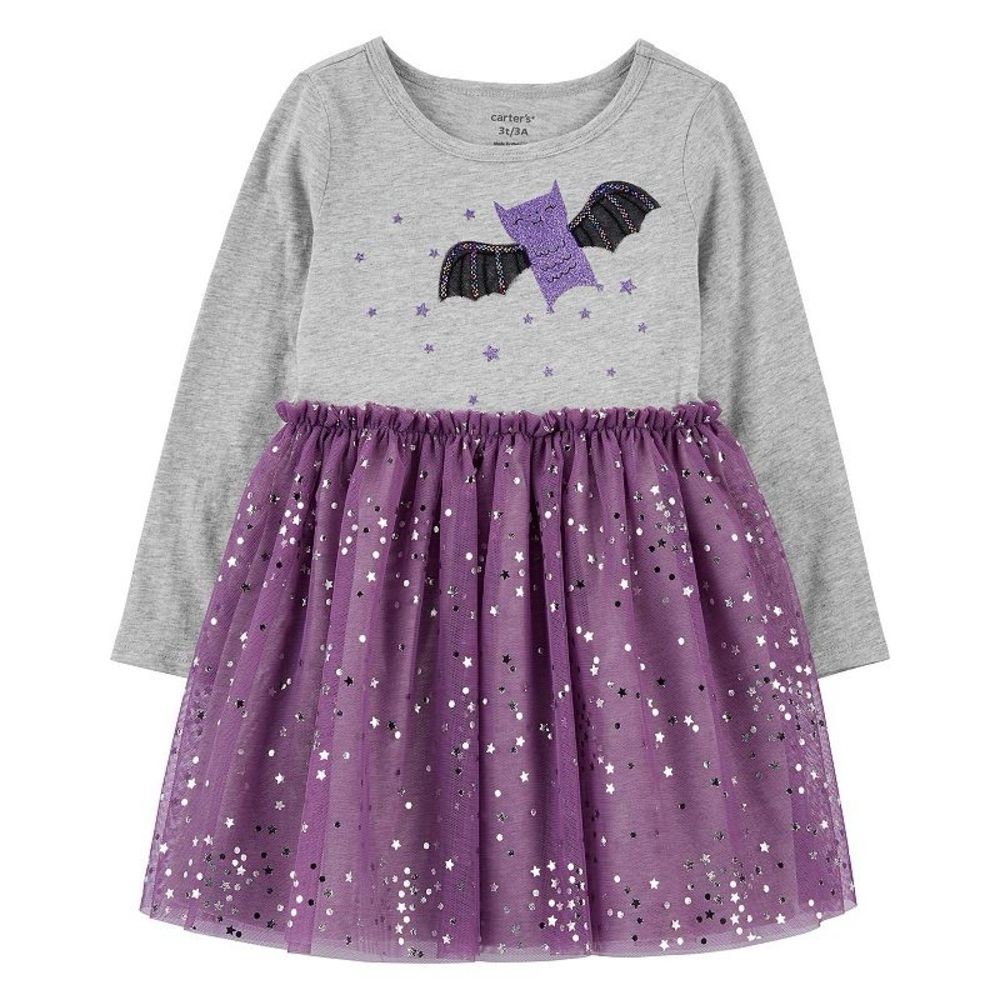 Carter's Baby Girl Halloween Bat Tutu Dress Size: 6 MONTHS